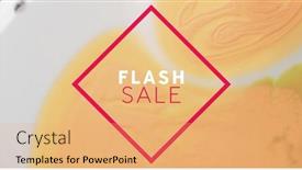  Presentation with flash - Presentation theme consisting of image-of-flash-sale-text and a coral colored foreground