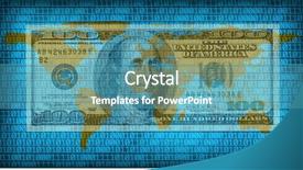  Presentation with world map - Cool new PPT theme with image of flat world map backdrop and a teal colored foreground