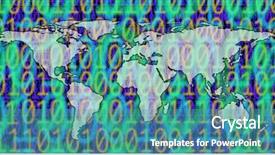  Presentation with old map aged world vintage - Slides consisting of image of flat world map background and a teal colored foreground