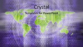  Presentation with world map - Presentation theme featuring image of flat world map background and a light blue colored foreground