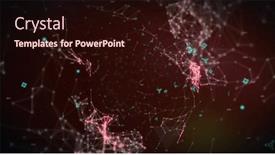  Presentation with network security - Presentation featuring image-of-flickering-qr-code background and a wine colored foreground