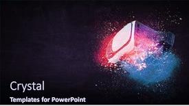  Presentation with virtual reality - Amazing PPT theme having image-of-floating-virtual-reality backdrop and a wine colored foreground