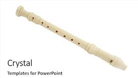  Presentation with flute - Amazing presentation theme having image of flute under the white background backdrop and a white colored foreground