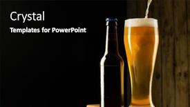  Presentation with drinking alcohol - Presentation theme having image-of-full-beer-bottle background and a black colored foreground