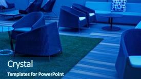  Presentation with cafe - Presentation theme having image of furnitures at cafe background and a  colored foreground