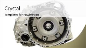  Presentation with parts - PPT layouts with image of gearbox parts background and a white colored foreground