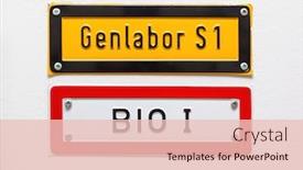  Presentation with sign language - Presentation enhanced with image-of-gene-laboratory-sign background and a lemonade colored foreground