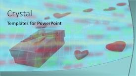  Presentation with stock trading - Presentation enhanced with image-of-gift-box background and a light blue colored foreground