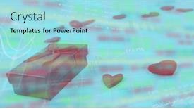  Presentation with stock trading - Slide deck enhanced with image-of-gift-box background and a arctic colored foreground