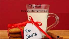  Presentation with purple festive christmas red - Slides with image of ginger cookies milk background and a  colored foreground