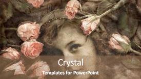 Presentation with roses - Amazing PPT layouts having image of girl and roses backdrop and a tawny brown colored foreground