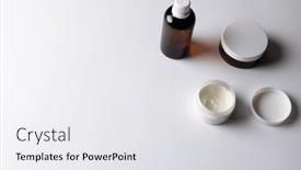  Presentation with sustainability - Slide set having image-of-glass-bottle background and a white colored foreground