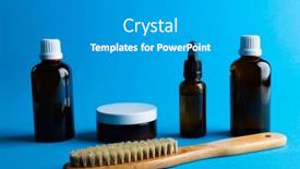  Presentation with tub - Presentation theme consisting of image-of-glass-bottles-brush background and a light gray colored foreground