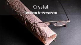  Presentation with wound - Cool new presentation theme with image-of-glasses-on-crumpled backdrop and a dark gray colored foreground