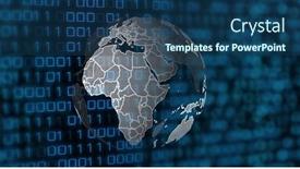  Presentation with black technology - Presentation with image-of-globe-and-binary background and a ocean colored foreground