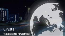  Presentation with interface - Theme having image-of-globe-and-white background and a tawny brown colored foreground