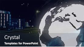  Presentation with interface - Presentation theme enhanced with image-of-globe-and-white background and a wine colored foreground