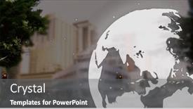  Presentation with interface - Slides enhanced with image-of-globe-and-white background and a gray colored foreground