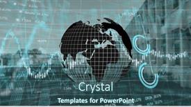  Presentation with technology economy - Presentation featuring image-of-globe-rotating-over background and a ocean colored foreground