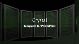  Presentation with data security - Presentation with image-of-glowing-qr-code background and a wine colored foreground