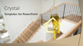  Presentation with moving business - Presentation enhanced with image-of-gold-key background and a light gray colored foreground