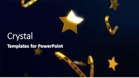  Presentation with gold stars - Presentation design having image-of-gold-stars background and a black colored foreground