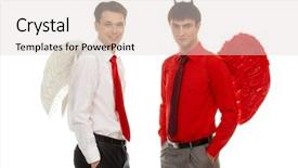  Presentation with evil - Colorful presentation theme enhanced with image of good and evil backdrop and a lemonade colored foreground