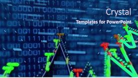  Presentation with navy - Presentation design consisting of image-of-graphs-and-binary background and a ocean colored foreground