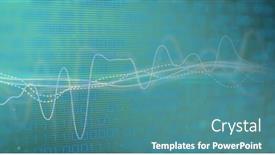  Presentation with green finance - Slide set with image-of-graphs-and-binary background and a teal colored foreground