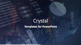  Presentation with data - Slide set with image-of-graphs-and-data background and a navy blue colored foreground