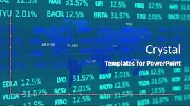  Presentation with technology economy - Presentation theme enhanced with image-of-graphs-and-financial background and a ocean colored foreground