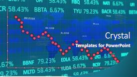  Presentation with technology economy - Slides consisting of image-of-graphs-and-financial background and a ocean colored foreground