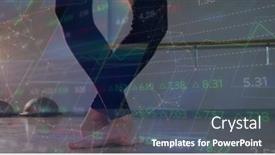  Presentation with active lifestyle - Presentation design having image-of-graphs-over-legs background and a ocean colored foreground