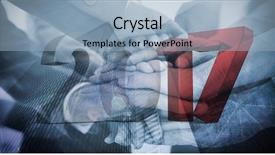  Presentation with numbers - Audience pleasing PPT theme consisting of image of gray and red backdrop and a  colored foreground