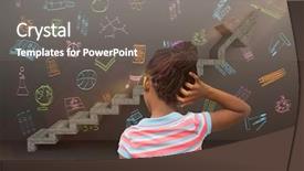  Presentation with pupil - PPT theme enhanced with  background and a  colored foreground