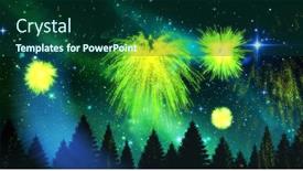  Presentation with starry night - Slides featuring image-of-green-christmas background and a ocean colored foreground