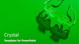  Presentation with clover - PPT theme having image-of-green-clover-glasses background and a black colored foreground