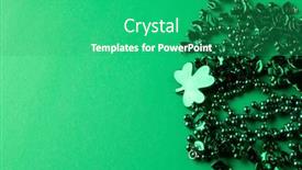  Presentation with clover - Slide set having image-of-green-clover background and a ocean colored foreground