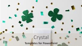  Presentation with clover - PPT layouts featuring image-of-green-clover background and a soft green colored foreground