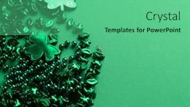  Presentation with clover - Slide set having image-of-green-clover background and a seafoam green colored foreground