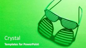  Presentation with irish - Presentation theme with image-of-green-glasses background and a shamrock green colored foreground