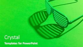  Presentation with irish - Presentation theme enhanced with image-of-green-glasses background and a shamrock green colored foreground