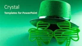  Presentation with clover - PPT layouts featuring image-of-green-hat-green background and a forest green colored foreground