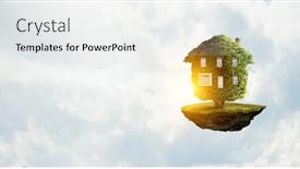  Presentation with media image - Slides enhanced with image-of-green-house-mixed background and a white colored foreground