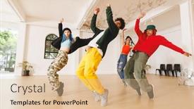  Presentation with hip hop - Theme having image-of-group-of-group background and a lemonade colored foreground