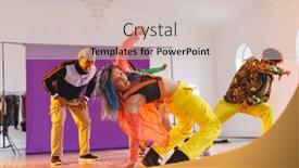  Presentation with movement - Presentation theme featuring image-of-group-of-group background and a soft green colored foreground