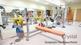  Presentation with gym - Presentation consisting of image of gym apparatus background and a lemonade colored foreground