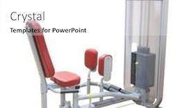  Presentation with microwave imaging image of modern - Colorful presentation theme enhanced with image of gym apparatus backdrop and a white colored foreground