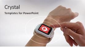  Presentation with hands heart - Presentation theme with image of hands using smart background and a light gray colored foreground