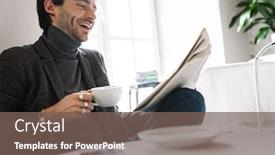  Presentation with microwave imaging image of modern - PPT theme having image-of-handsome-caucasian-young background and a violet colored foreground